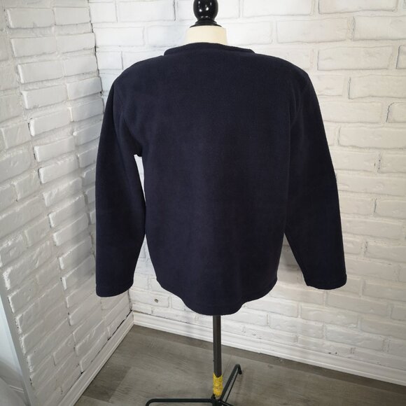 Carroll Reed Ladies Size Large Navy w/ White Accents Full Zip Fleece Jacket - Picture 2 of 9